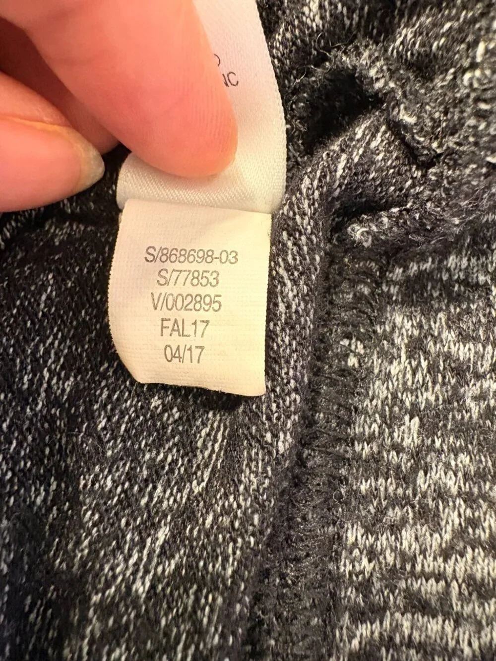 Athleta Luxe Pose Wrap Black Gray Marled Open Cardigan Size Small
